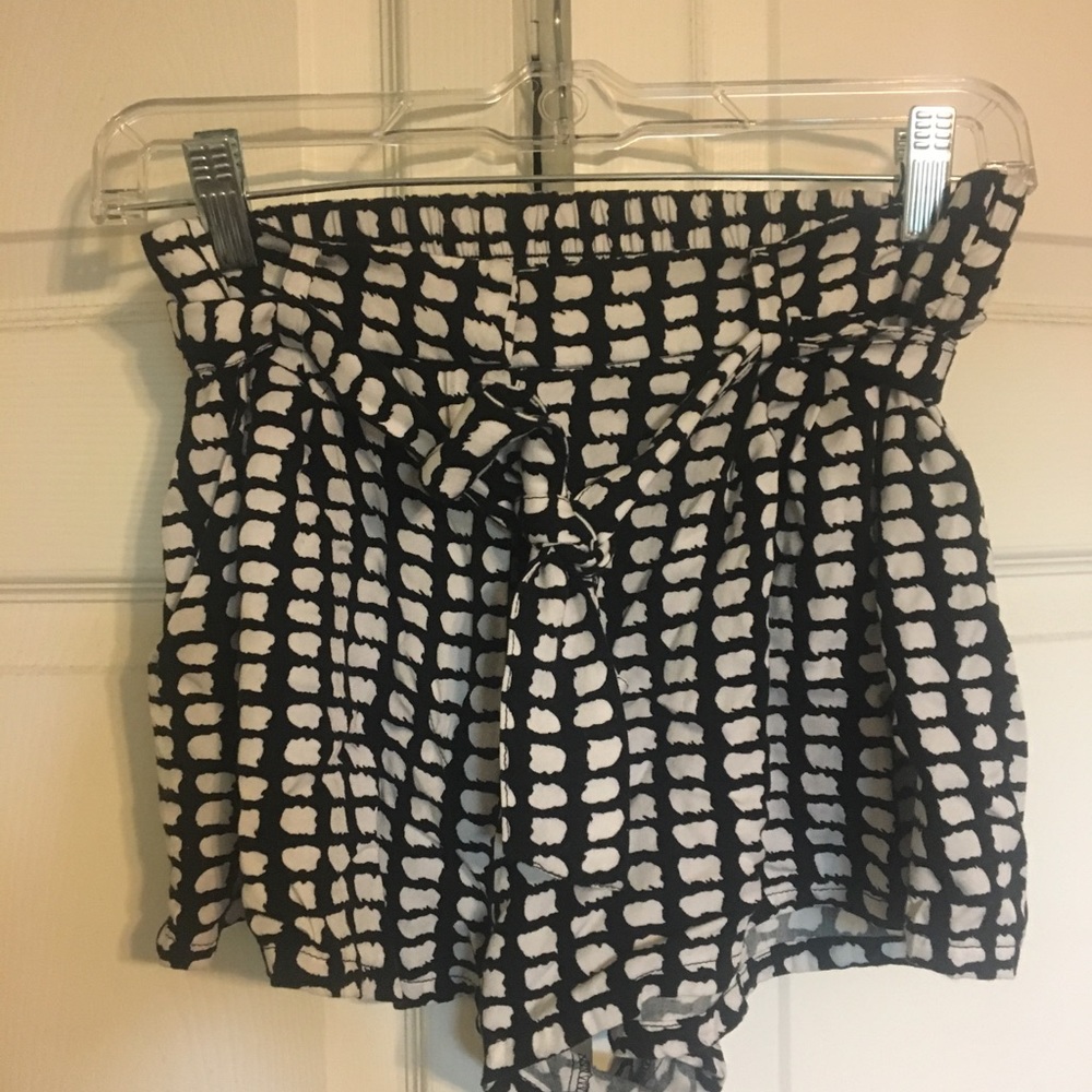 Black & White Patterned Shorts